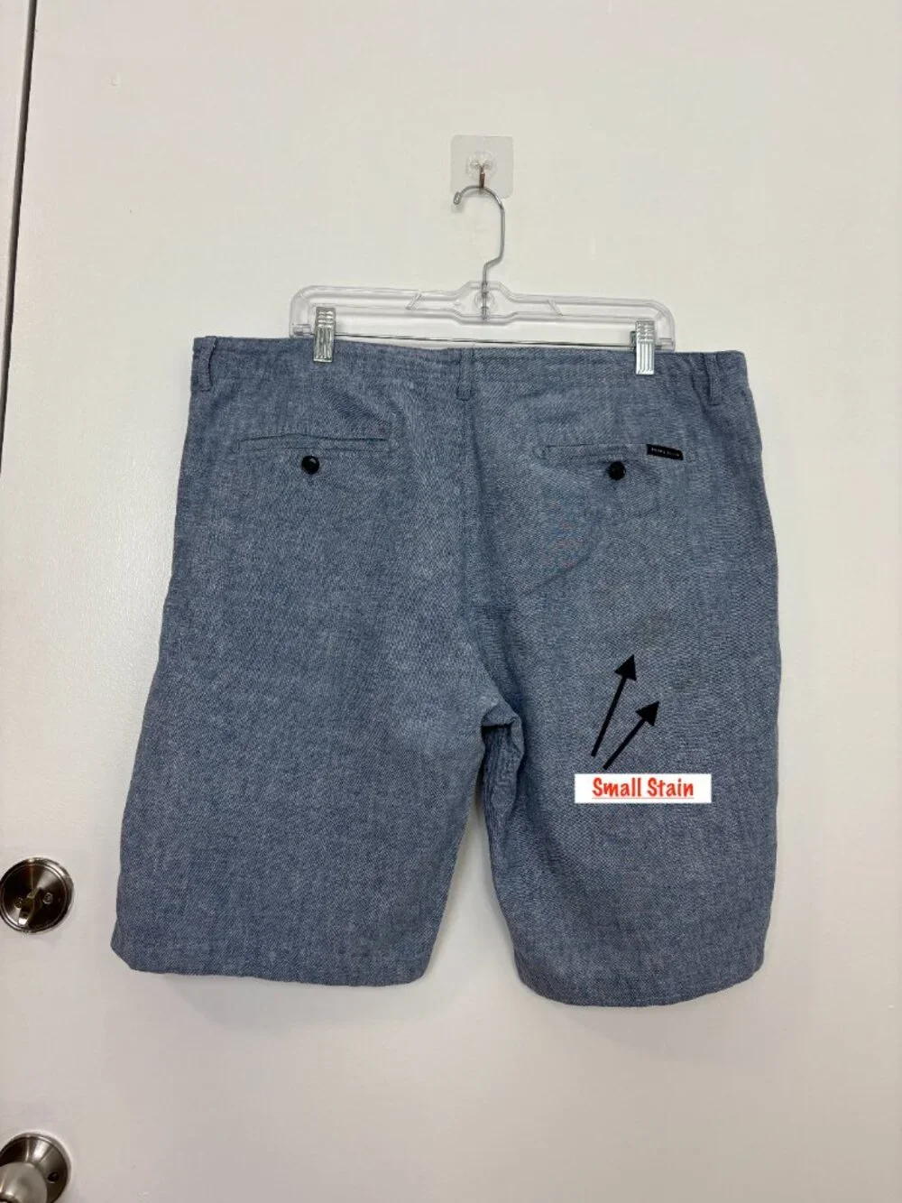 Perry Ellis Men’s Blue Drawstring Bermuda Shorts Casual Resort Size 38